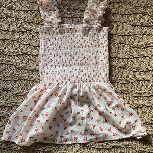 White Smocked Peplum